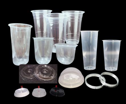 Milk Tea Cups, Lids and Straw