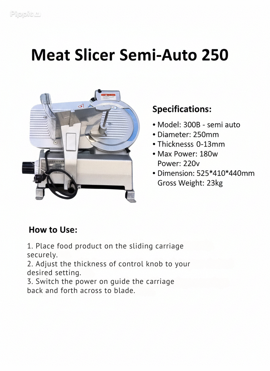 Meat Slicer Semi-Auto 250