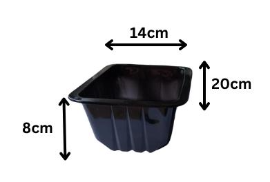 Sealing Tray 20x14x8cm Black