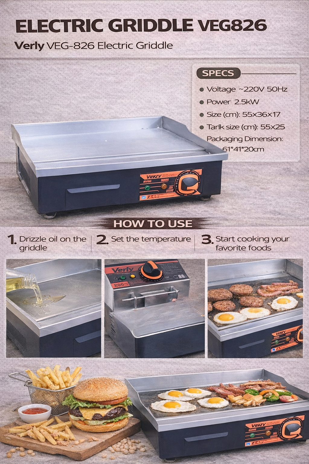 Electric Griddle VEG826