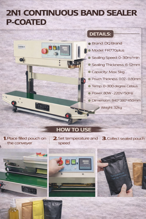 2n1 Continuous Band Sealer P-Coated