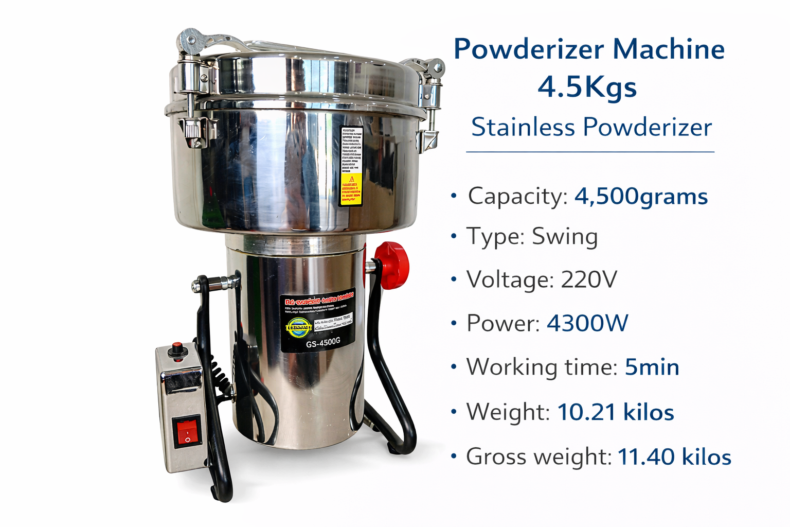 Powderizer Machine 4.5Kgs