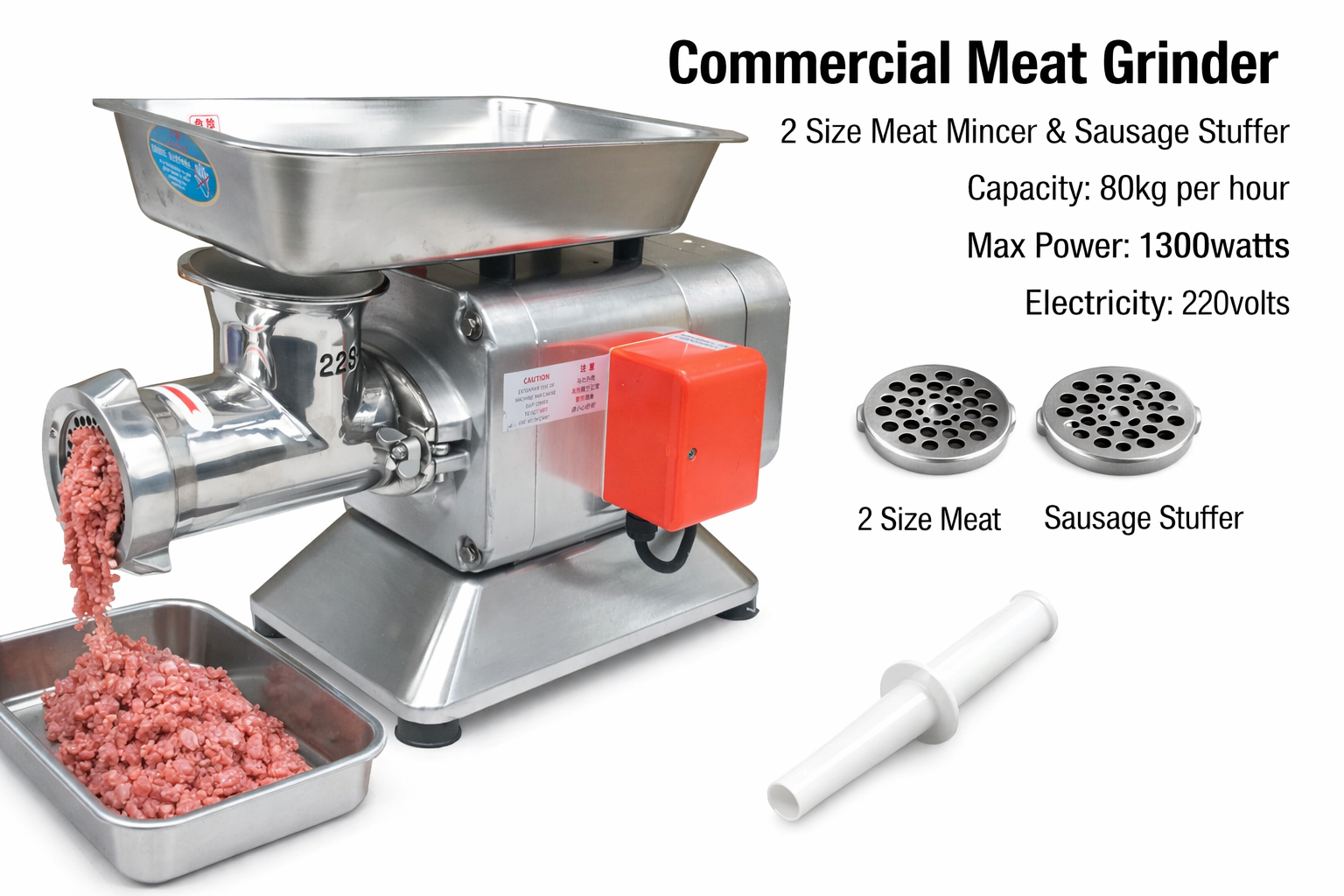 Commercial Meat Grinder 1300w