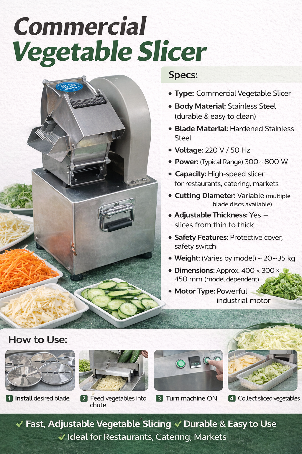 Commercial Vegetable Slicer