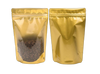 Half Clear Half Gold Stand Up Pouch