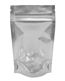 Half Metal Half Clear Pouch