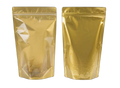 Half Clear Half Gold Stand Up Pouch