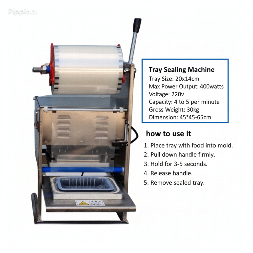 Tray Sealing Machine 20x14cm