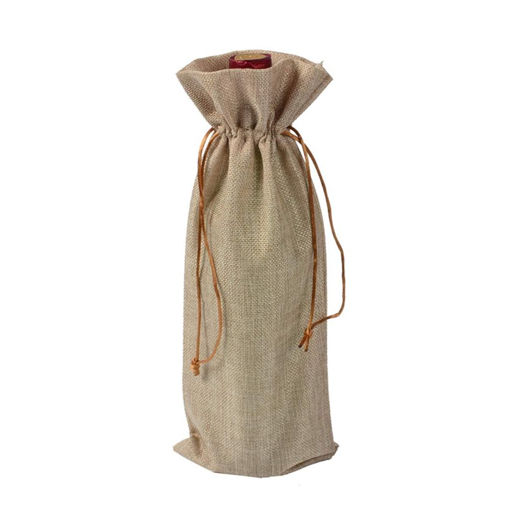 Red Wine Jute Bag