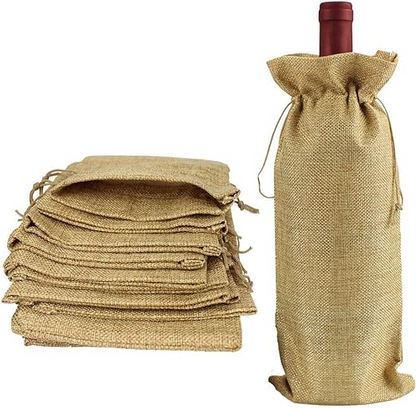 Red Wine Jute Bag