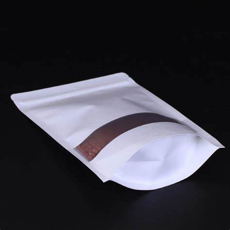 White Kraft Stand Up Pouch